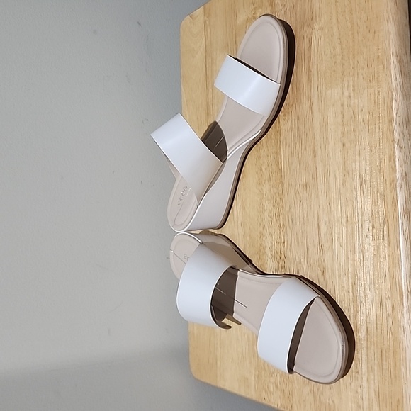 Sz 10 Ecco white wedge slip on sandal EU 41 NIB - Picture 4 of 7